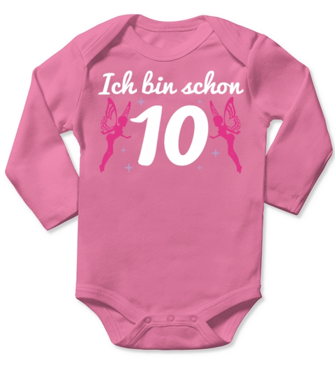 Fairy Birthday Gift Girl 10 Years 10th birthday Long Sleeve Baby One-Piece