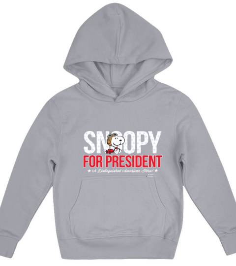 Peanuts Snoopy For President A Distinguished Ameri Kids Hoodie