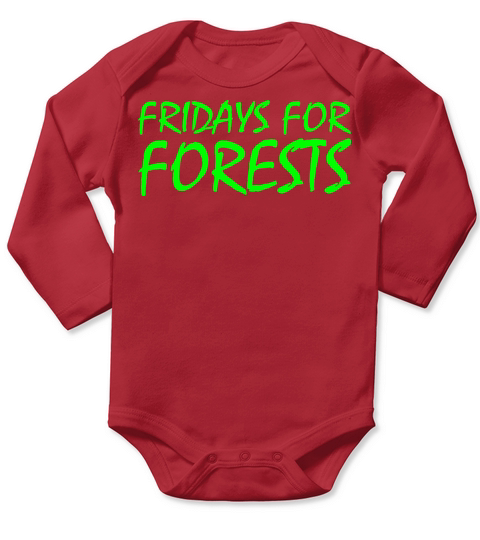 Fridays for forests Long Sleeve Baby One-Piece
