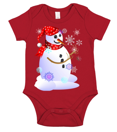 Christmas Snowman Catchin Short Sleeve Baby One-Piece