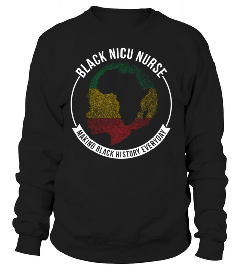 Black History Month NICU Nurse Flag African Women's Sweatshirt