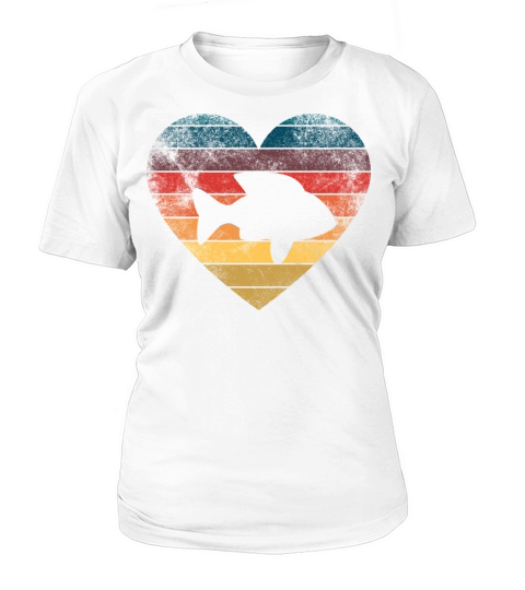 Funny Fish Heart Retro Vintage Cool For Fish Lover Women's T-Shirt
