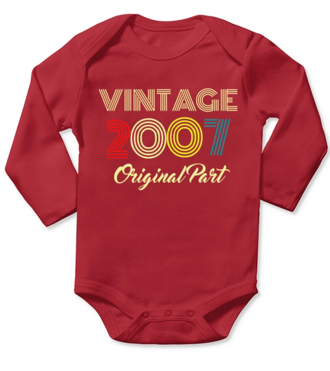 Legends Born In 2007 Vintage 13rd Birthday Gift Long Sleeve Baby One-Piece
