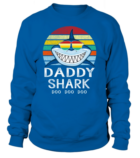 Retro Vintage Daddy Shark Tshirt gift for Father Women's Sweatshirt