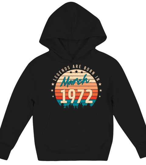 March 1972 Legend Vintage Kids Hoodie
