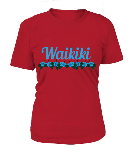 Fresh Hawaiian Style Tshirt Design Waikiki Women's T-Shirt