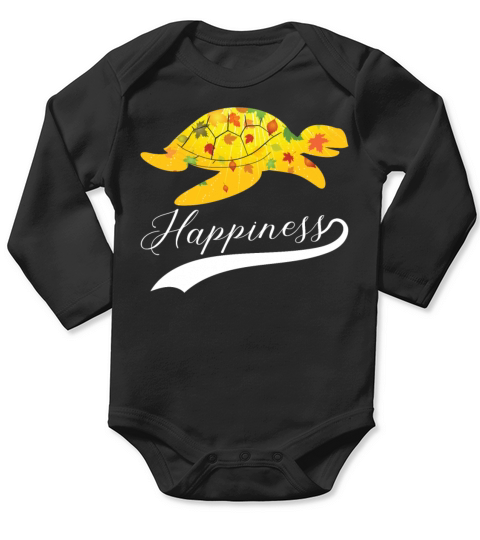 Happiness Turtles Long Sleeve Baby One-Piece