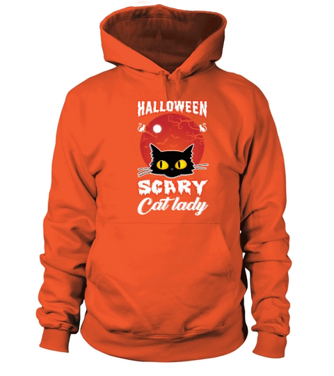 Happy Halloween Scary Cat Lady Women's Hoodie