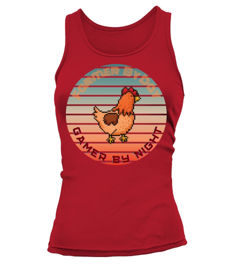 Vintage Farmer by Day Gamer By Night Tank top Woman