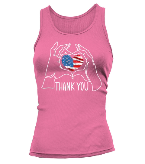 Thank You USA Flag American Military Veterans Day Women's Tank Top