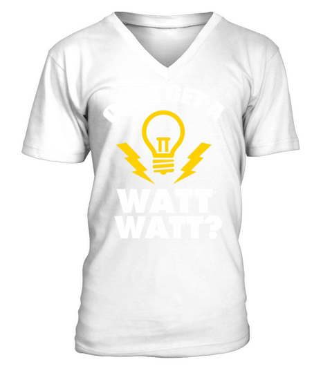 Get A Watt Funny Electrician Licensed Electrical E Men's V-Neck T-shirt