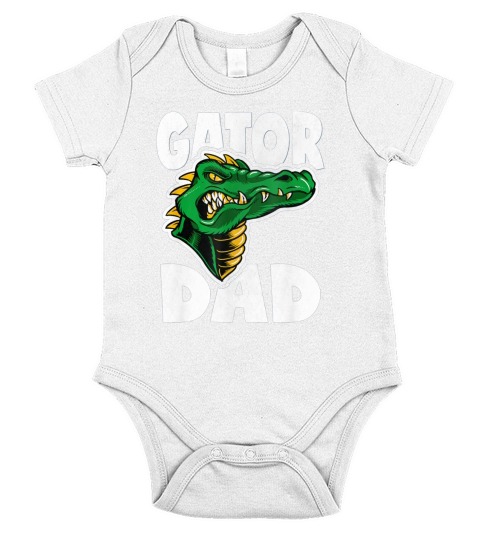 Vintage Retro Gator Dad Short Sleeve Baby One-Piece