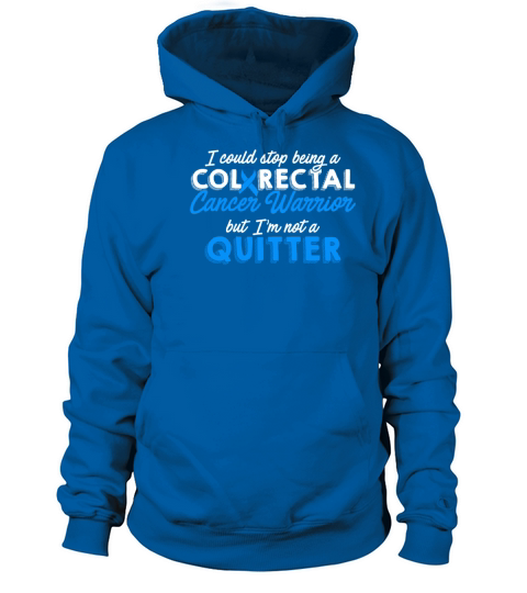 Colorectal Cancer Survivor Quitter CRC Warrior Men's Hoodie