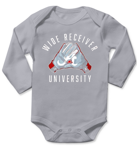 Alabama 2021 Wide Receiver University Long Sleeve Baby One-Piece