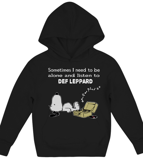 Sometimes I need to be alone and listen to Def Leppard Kids Hoodie