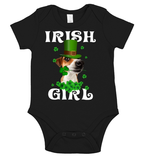 Jack Russell Terrier patricks day gift for her Short Sleeve Baby One-Piece