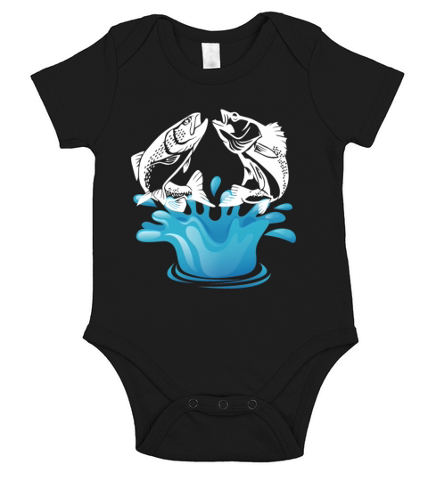 Valentine Day Shirt For Fishing Lover. Short Sleeve Baby One-Piece