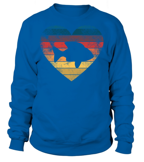 Funny Fish Heart Retro Vintage Cool For Fish Lover Women's Sweatshirt