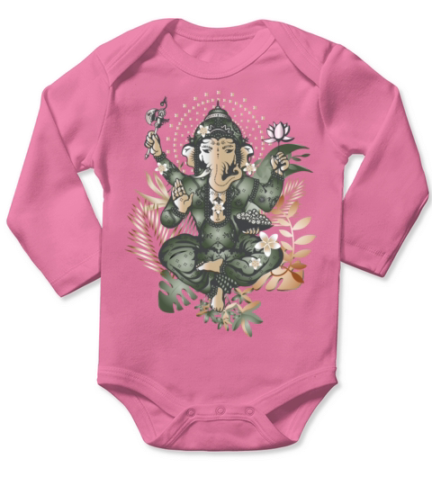 fascinating Ganesha a god with an elephant head Long Sleeve Baby One-Piece