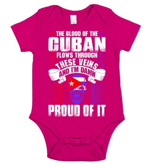 The Blood Of The Cuban Proud Of It Short Sleeve Baby One-Piece