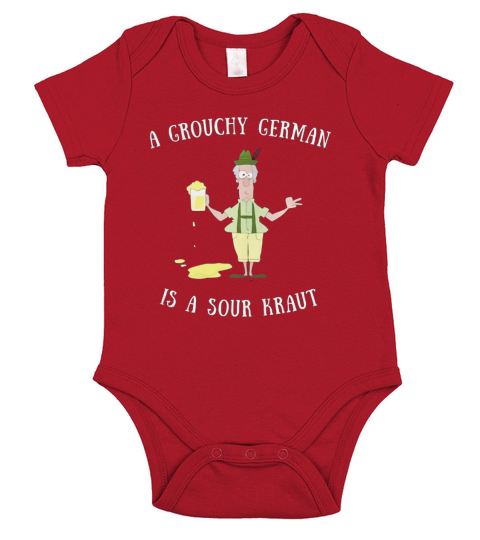 A Grouchy German Is A Sour Kraut Deutsch Deutsche Berlin Tee Short Sleeve Baby One-Piece