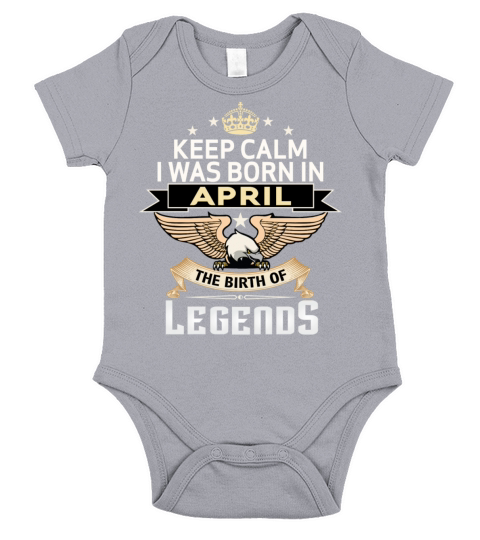 BORN IN APRIL Short Sleeve Baby One-Piece