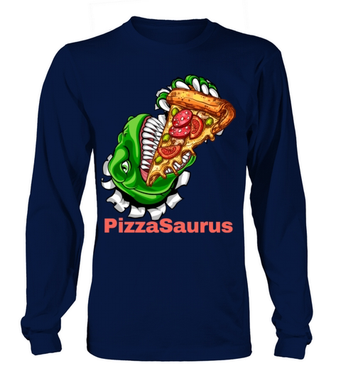 Pizzasaurus Shirt Dinosaur T Rex Pizza Men's Long Sleeve