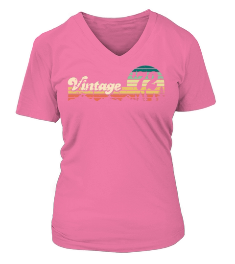 Vintage 1972 50th Birthday Fiftieth Gift V-neck T-Shirt Woman