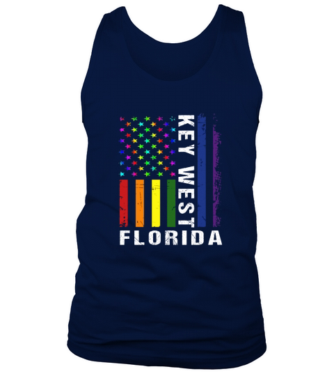 Key West Florida Gay Pride Rainbow American Flag Lbgt Rights Tank Top Unisex