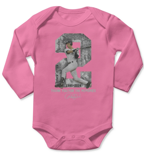 Derek Jeter thank you for the memories Long Sleeve Baby One-Piece