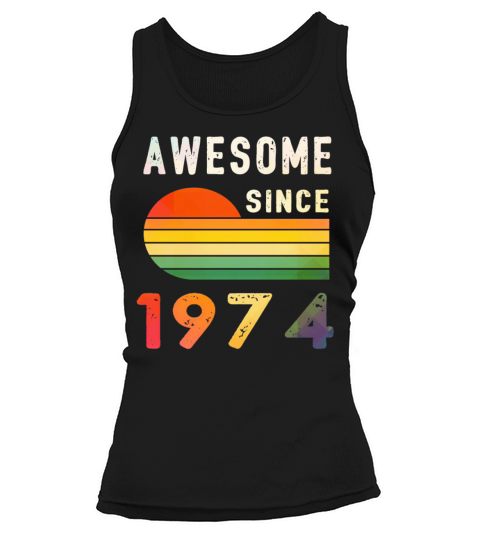 1974 Birthday Retro Vintage Gift vintage Women's Tank Top