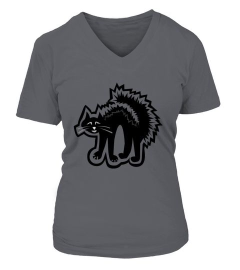 Scaredy Cat V-neck T-Shirt Woman
