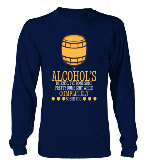 In Alcohols Defense funny beer wine liquor Women's Long Sleeve