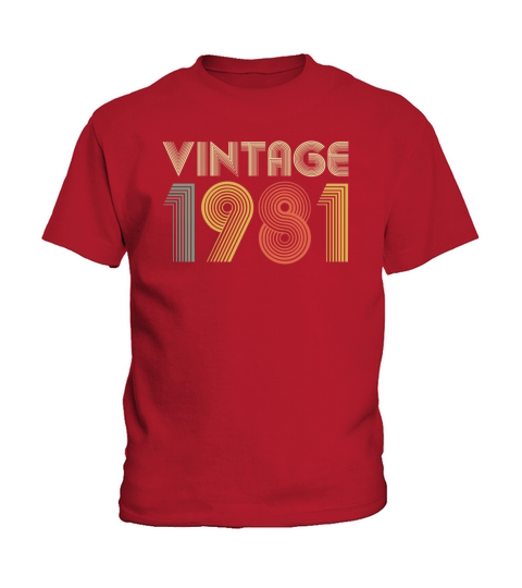 40th Birthday Vintage 1981 Gift Kids T-Shirt