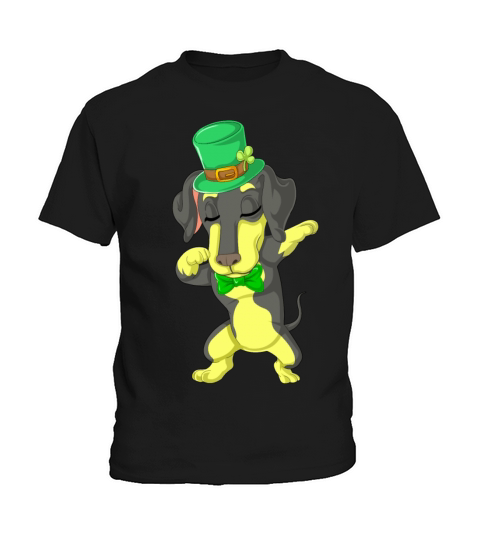 dabbing daschund st patricks day Kids T-Shirt