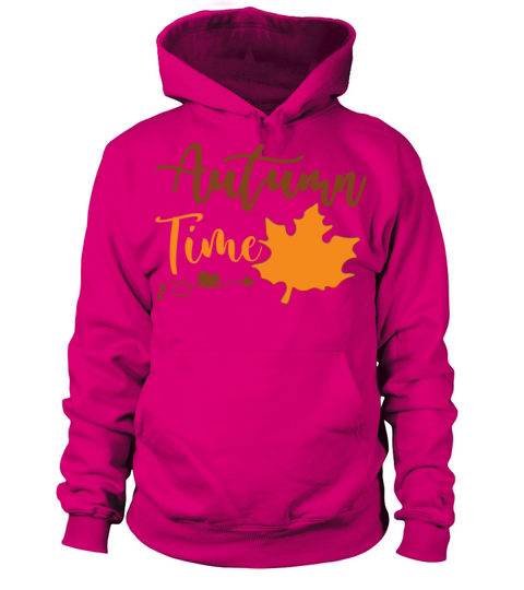 Autumn time with heart decoration and maple leaf Women's Hoodie