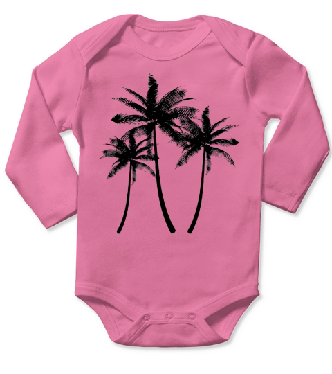 Palm trees Long Sleeve Baby One-Piece