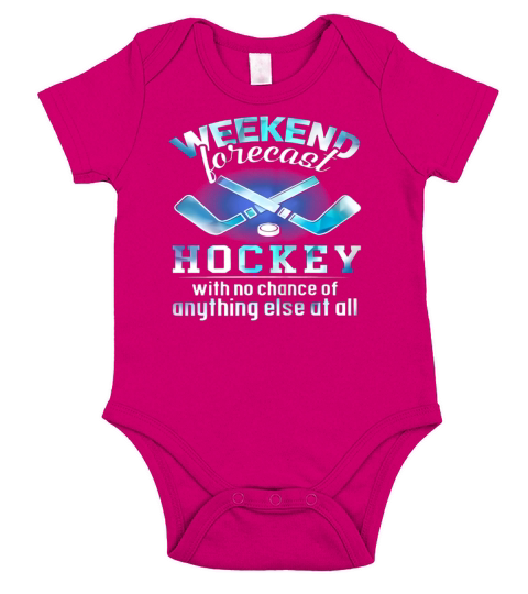 Weekend Forecast Hockey Frontside Short Sleeve Baby One-Piece
