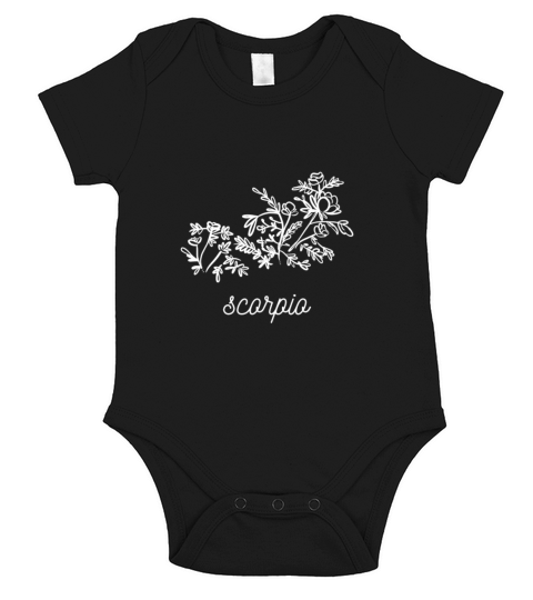 Flower Constellation Scorpio Born In October Or No Short Sleeve Baby One-Piece