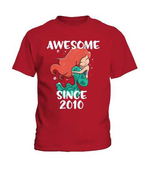 awesome since 2010 girls Birthday tshirt Kids T-Shirt