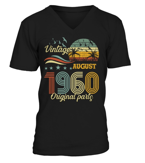 Vintage August 1960 Original Parts Men's V-Neck T-shirt