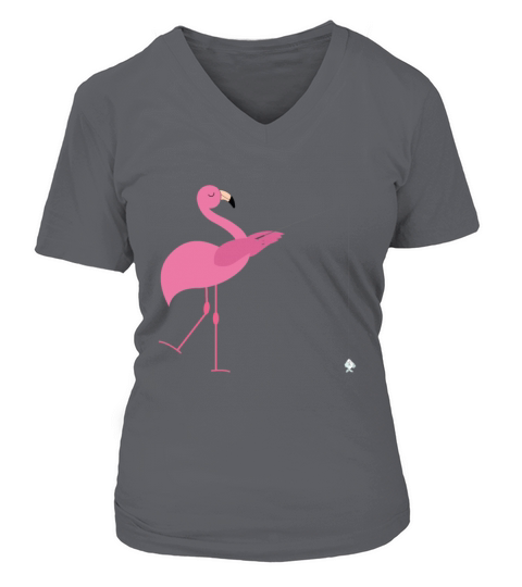Cute Flamingo Fish Fishing Sea Ocean Food Gift Women's V-Neck T-shirt