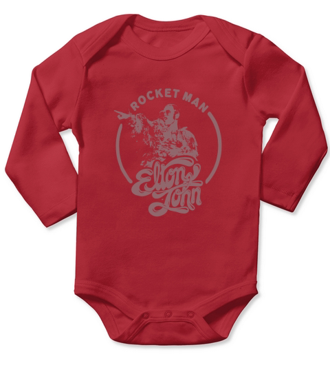 Elton John Rocketman Circle Point Long Sleeve Baby One-Piece