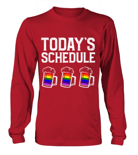 LGBT Pride Gay Bachelor Party Beer Schedule Women's Long Sleeve