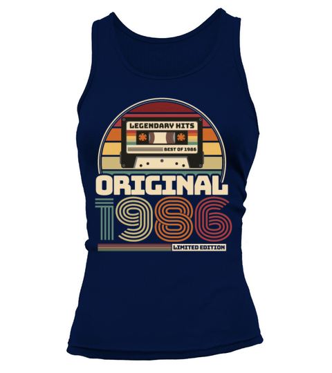 Beautiful Retro Vintage tape birthday 1986 Women's Tank Top