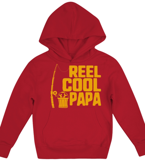 Fishing Reel Cool Papa Fathers Day Gift for Kids Hoodie