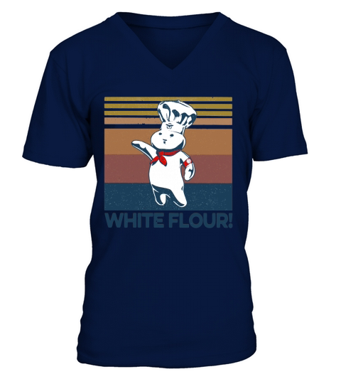 White Flour Chef Vintage V-Neck T-shirt