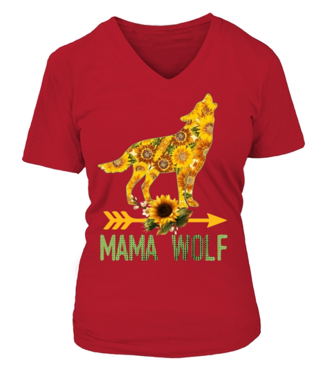 Mama Wolf Women's V-Neck T-shirt