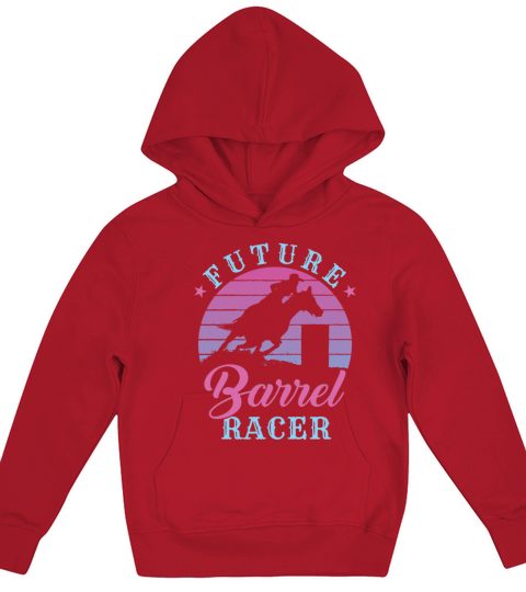 Future Barrel Racer Cute Cowgirl Barrel Racing Kids Hoodie