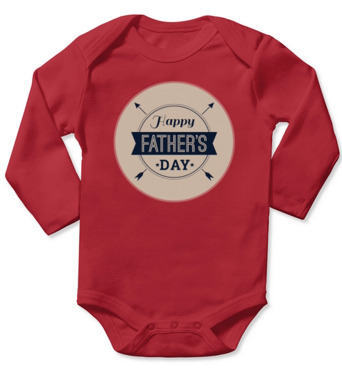 Happy Fathers Day Gift Present From Everyone Long Sleeve Baby One-Piece